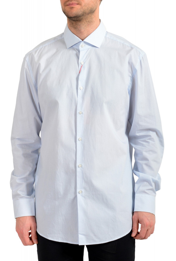 Hugo Boss Men's "Kason" Slim Fit Geometric Print Long Sleeve Shirt 