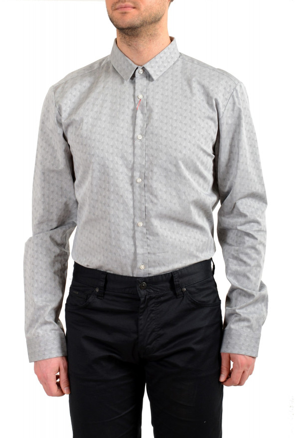 Hugo Boss Men's "Ero3" Extra Slim Fit Geometric Print Casual Shirt : Picture 4