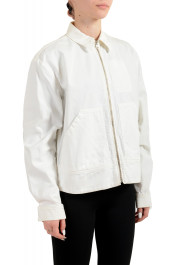 Maison Margiela MM6 Women's White Full Zip Bomber Jacket : Picture 2