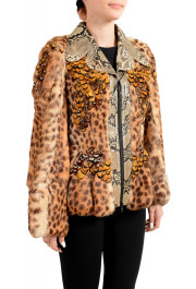 Maison Margiela Women's Rabbit Fur Python Skin Full Zip Jacket : Picture 2