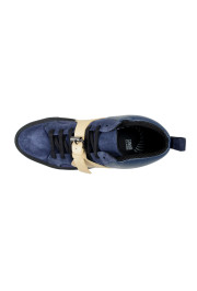 Cavalli Class Men's Blue Suede Leather High Top Fashion Sneakers Shoes: Picture 7