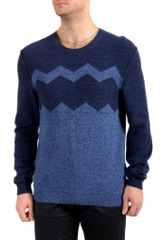 Hugo Boss Men's "Lennox" Blue Wool Crewneck Pullover Sweater 