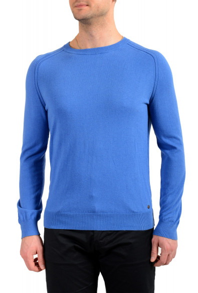Hugo Boss Men's "Keaton" Blue Wool Crewneck Pullover Sweater 