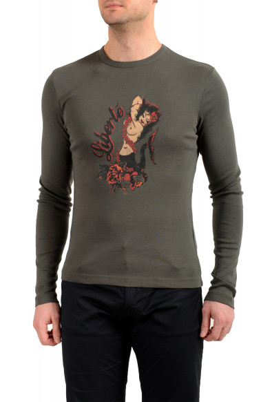 Hugo Boss Men's "Risk" Graphic Print Long Sleeve Crewneck T-Shirt : Picture 2