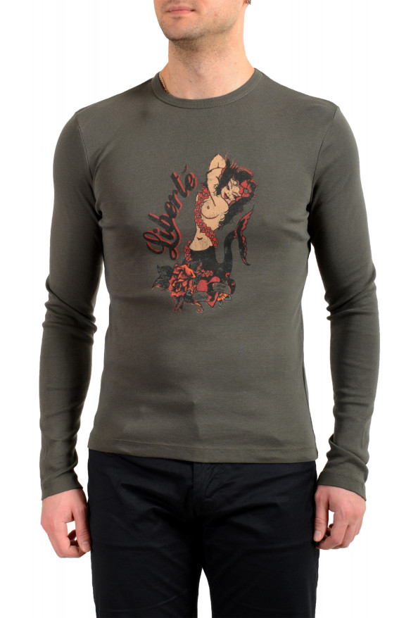 Hugo Boss Men's "Risk" Graphic Print Long Sleeve Crewneck T-Shirt 