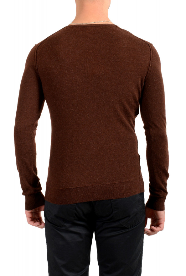 Hugo Boss Men's "Amiliano" Brown Wool Alpaca V-Neck Pullover Sweater: Picture 3