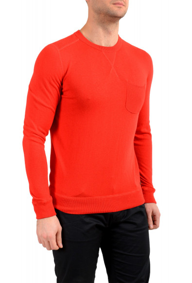 Hugo Boss Men's "Ashby" Orange Silk Crewneck Pullover Sweater: Picture 2
