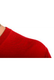 Hugo Boss Men's "Alban" Bright Red 100% Wool V-Neck Pullover Sweater: Picture 4