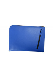 Cavalli Class Men's Royal Blue Textured Leather Document Portfolio Case Bag: Picture 3