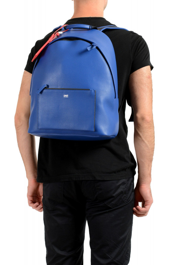 Cavalli Class Unisex Royal Blue Leather Backpack Bag: Picture 9