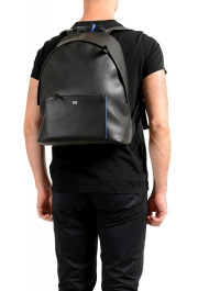 Cavalli Class Unisex Black Leather Backpack Bag: Picture 9