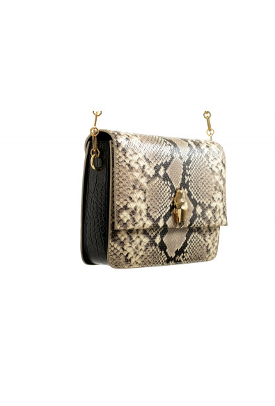 Cavalli Class Women's Textured Leather Snake Skin Print Handbag Shoulder Bag: Picture 2
