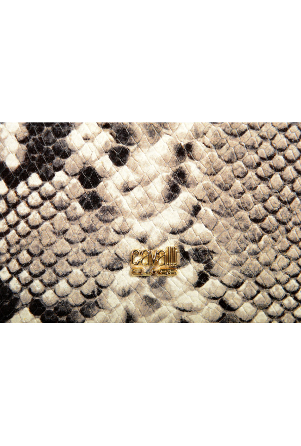 Cavalli Class Women's Textured Leather Snake Skin Print Handbag Shoulder Bag: Picture 4