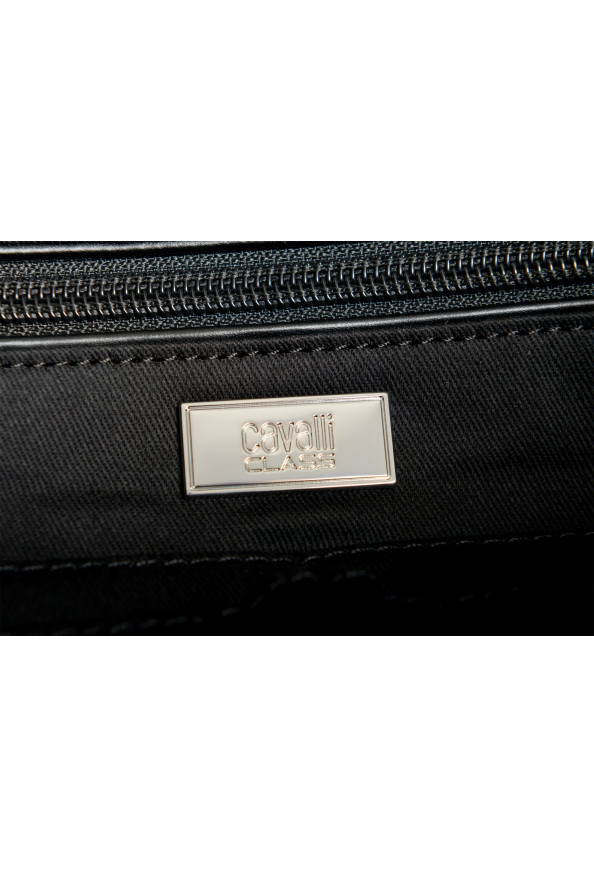Cavalli Class Unisex Black Leather Duffel Travel Bag: Picture 12