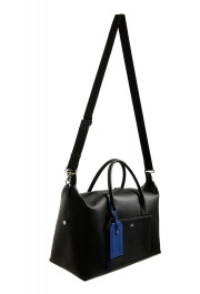 Cavalli Class Unisex Black Leather Duffel Travel Bag: Picture 4