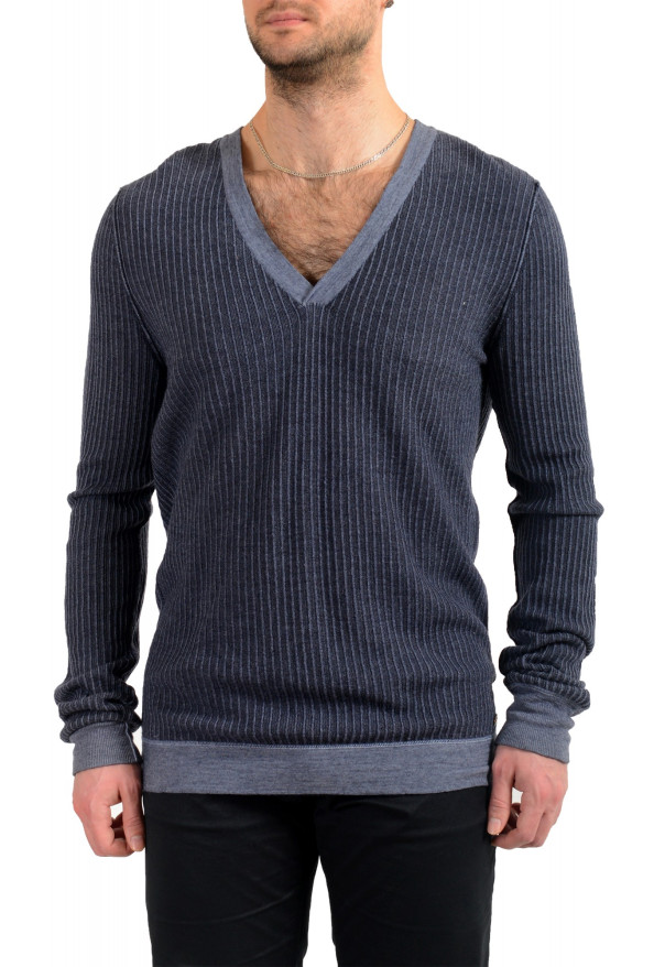 Hugo Boss Men's "Kotoran" Alpaca Wool V-Neck Pullover Sweater 