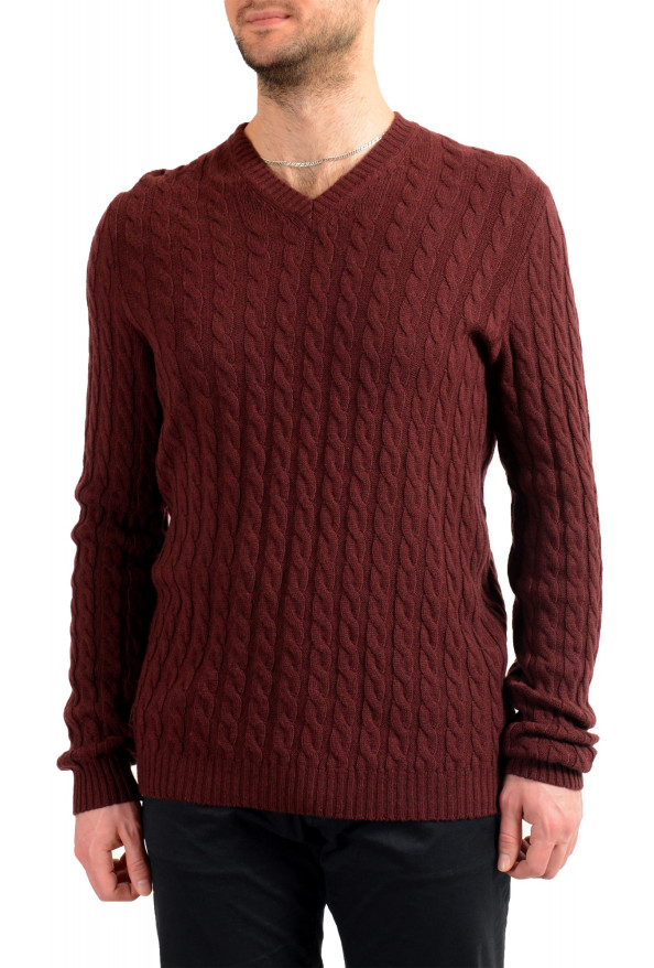Hugo Boss Men's Lindun Regular Fit 100% Wool V-Neck Pullover Sweater
