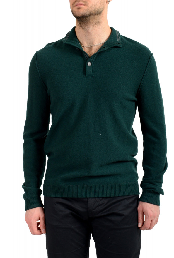Hugo Boss Men's "Pago" Slim Fit 100% Wool Mock Neck Pullover Sweater