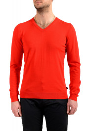 Hugo Boss Men's "Melba" Slim Fit 100% Wool V-Neck Pullover Sweater