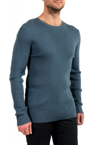Hugo Boss Men's "Shelby" Blue 100% Wool Crewneck Pullover Sweater: Picture 2