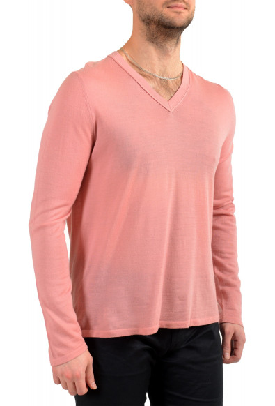 Hugo Boss Men's "Samila" Pink 100% Wool V-Neck Pullover Sweater : Picture 2