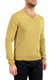 Hugo Boss Men's "Sacor-2" Olive Green V-Neck Pullover Sweater: Picture 2
