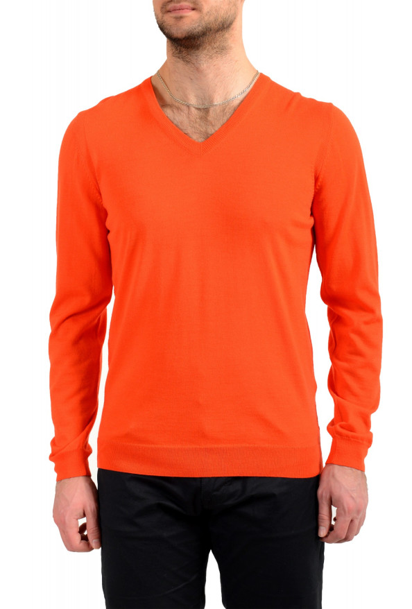 Hugo Boss Men's "Melba" Slim Fit 100% Wool V-Neck Pullover Sweater 