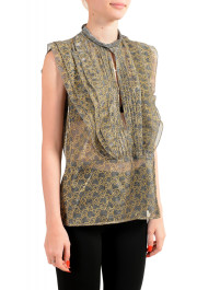 Just Cavalli Women's See Through Deep V-Neck Blouse Top: Picture 2