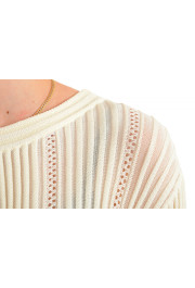 Just Cavalli Women's Ivory Knitted Pullover Sweater: Picture 4