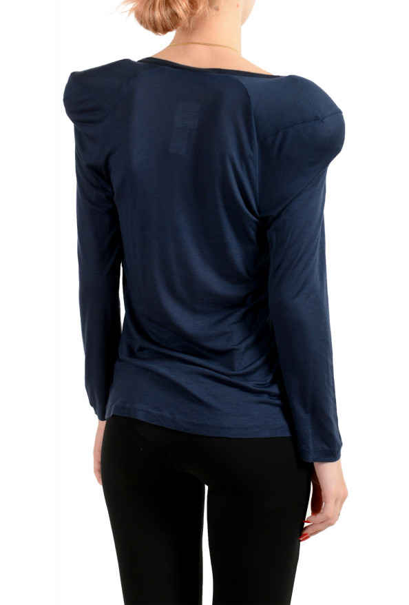 Dsquared2 Women's Navy Blue 3/4 Sleeve Blouse Top Shirt: Picture 3
