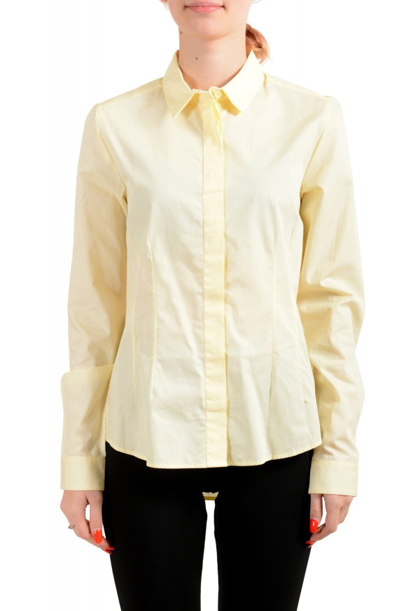 Maison Margiela Women's Yellow Long Sleeve Button Down Shirt