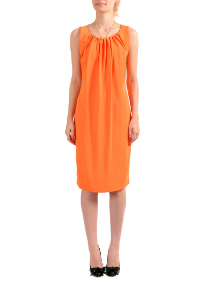 Versace Collection Women's Orange Evening Shift Dress 