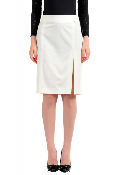 Versace Collection Women's White Pencil Straight Skirt 