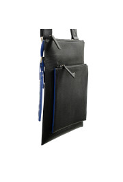 Cavalli Class Men's Black Textured Leather Crossbody Bag: Picture 4