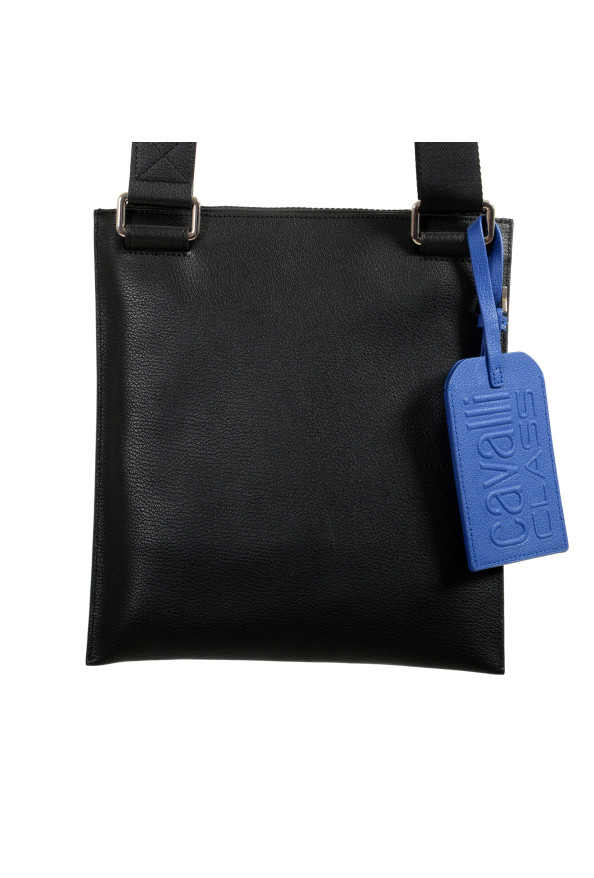 Cavalli Class Men's Black Textured Leather Crossbody Bag: Picture 5