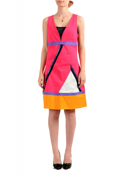 Versace Jeans Couture Women's Multi-Color A-Line Sleeveless Dress