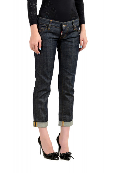 Dsquared2 Women's "Pat Jean" Distressed Blue Cropped Leg Jeans : Picture 2