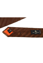 Etro Men's Brown 100% Silk Striped Tie: Picture 4