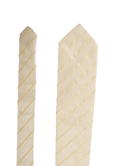 Etro Men's Beige Silk Striped Tie: Picture 2