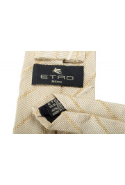 Etro Men's Beige Silk Striped Tie: Picture 3