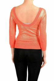 Just Cavalli Women's Orange 3/4 Sleeve Knitted Sweater : Picture 2