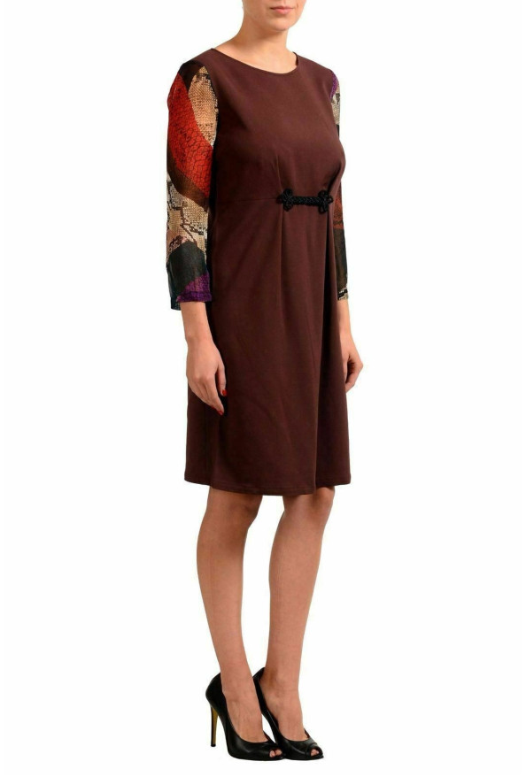 Just Cavalli Women's Brown 3/4 Sleeve Sheath Dress : Picture 2
