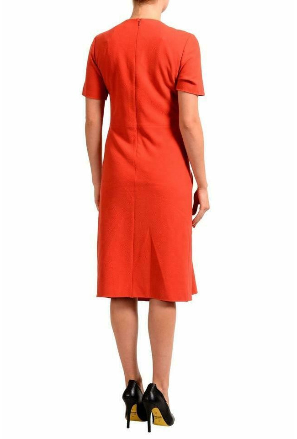 Hugo Boss Women's "Harema" Orange Short Sleeve Sheath Dress: Picture 3