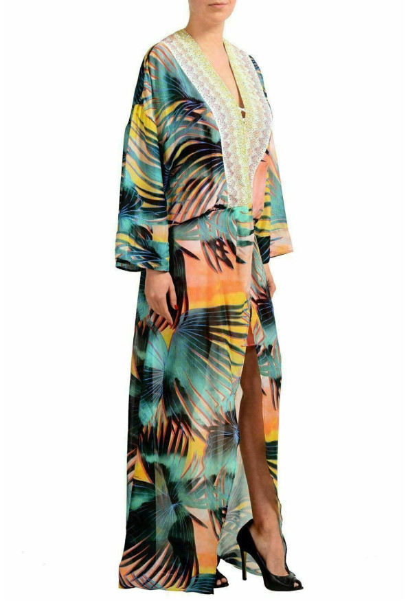 Just Cavalli Women's 100% Silk Multi-Color Beads Decorated Maxi Dress: Picture 3