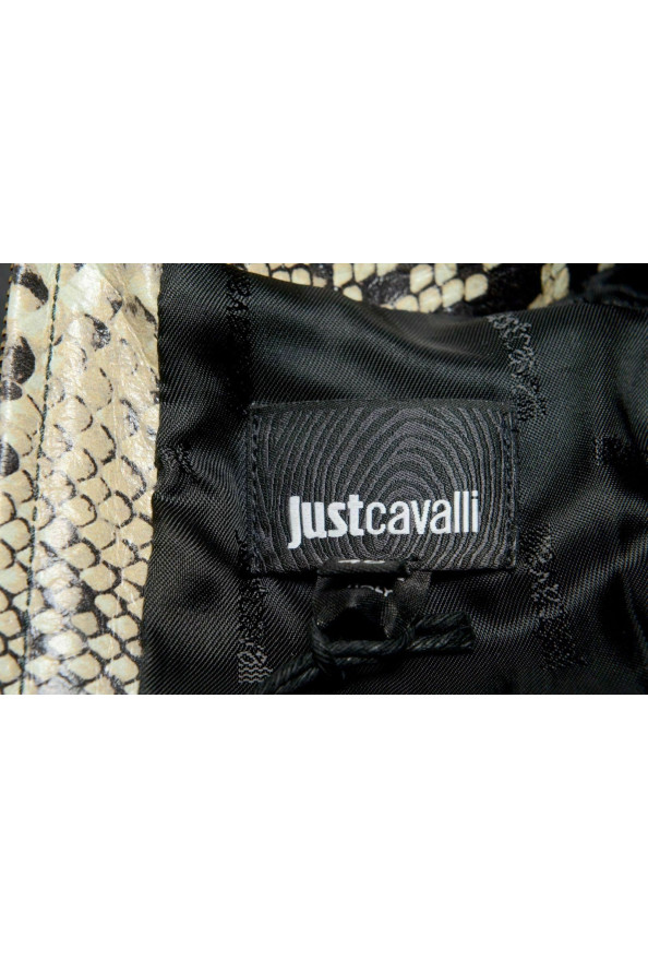 Just Cavalli Women's100% Goat Leather V-Neck Sleeveless Sheath Dress : Picture 4