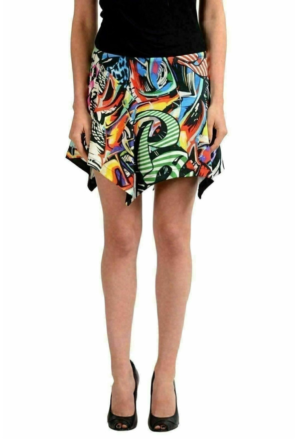 Just Cavalli Women's Multi-Color Asymmetrical Mini Skirt 
