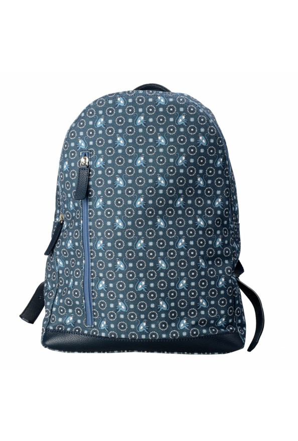 Dolce & Gabbana Men's Blue Monkey Pattern Leather Trim Backpack Bag: Picture 2