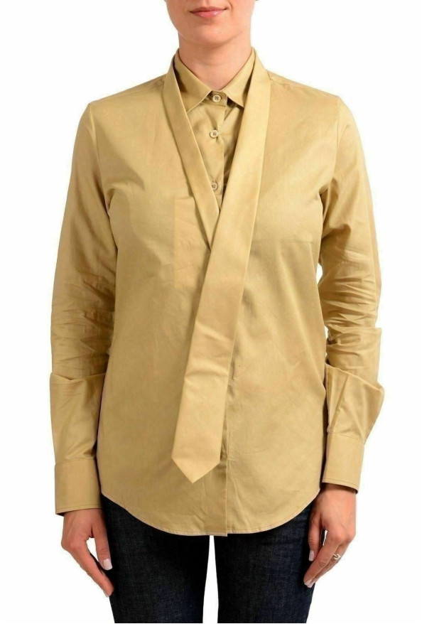 Maison Margiela "4" Women's Beige Long Sleeve Button Down Shirt