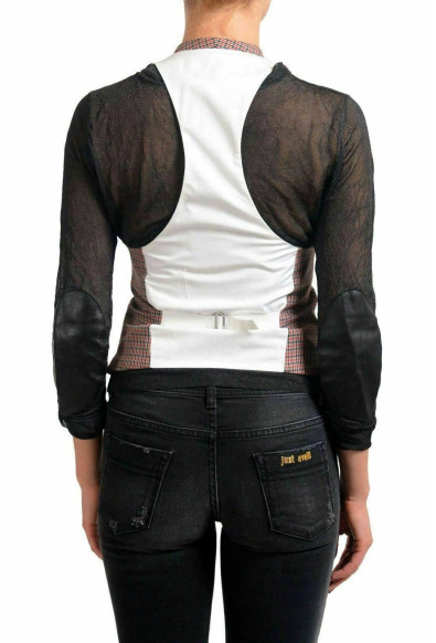 Dsquared2 Women's Wool Multi-Color Checkered Button Down Vest: Picture 2