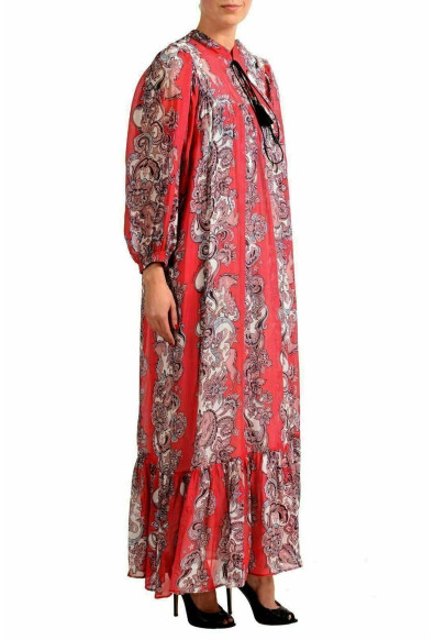 Just Cavalli Women's Multi-Color Patterned 3/4 Sleeve Maxi Dress: Picture 2